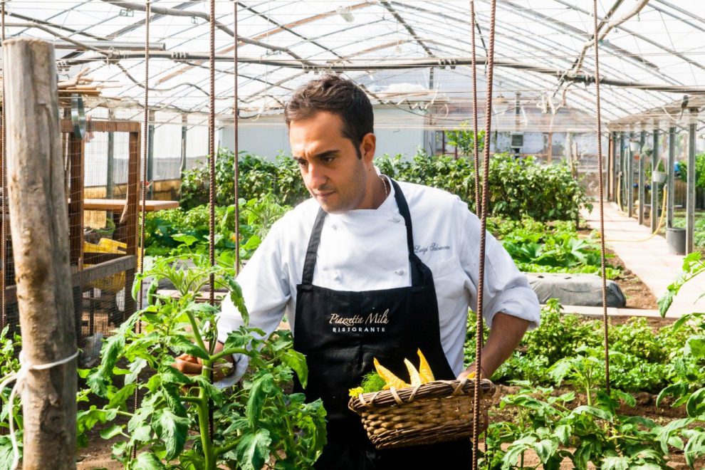 Lo chef del ristorante Piazzetta Milù, Luigi Salomone